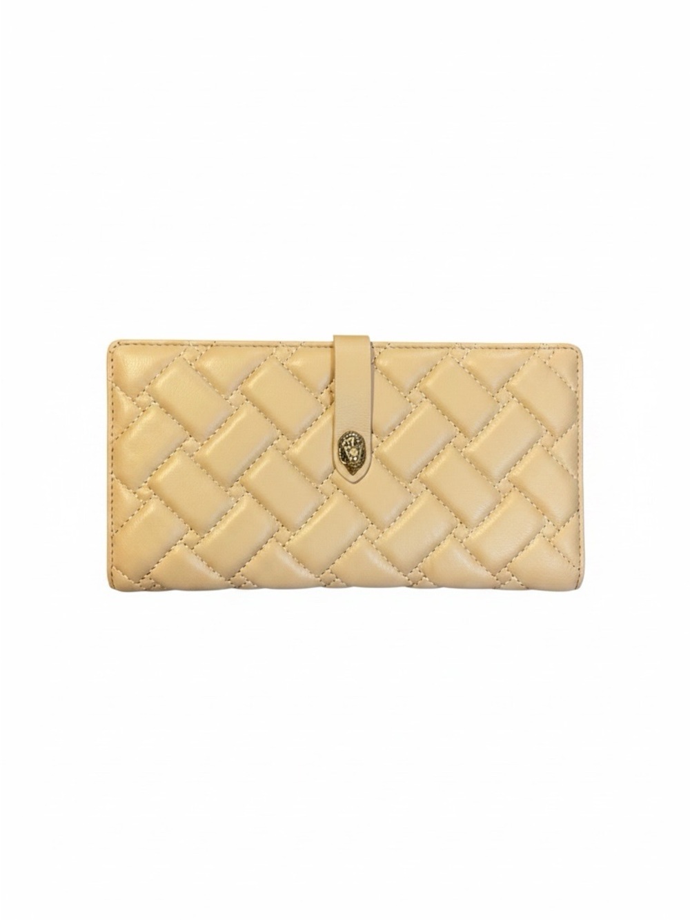 Kurt Geiger London Quilted Beige Leather Soft Wallet NWOT